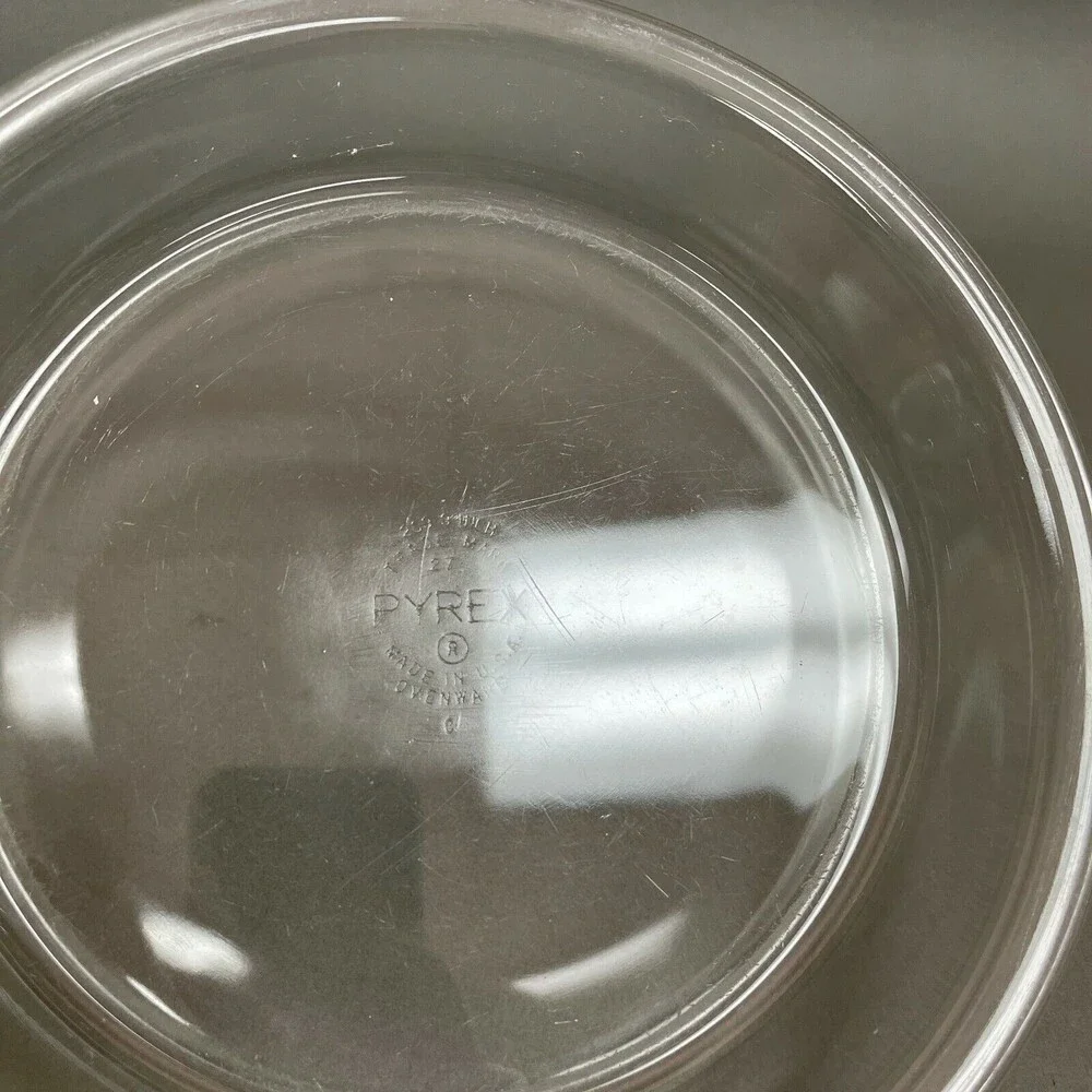 Pyrex 209 Clear Glass Pie Plates Dishes Baking 9‎ 7/8